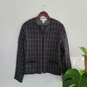 Zip-up 100% Merino Wool Cardigan